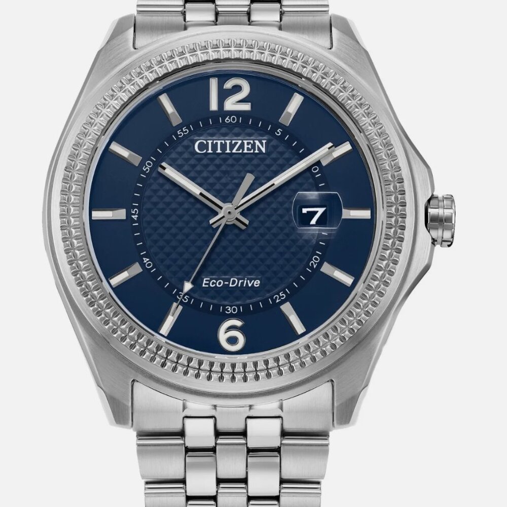 Silver Citizen Men's Blue Dial 42mm Watch